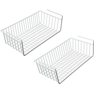 ABYSSE Panier De Rangement De 40 Cm Pour Tiroir, Organisateur De Rangement Sous Meuble (2 Pièces, Blanc) - - Publicité ABYSSE Panier De Rangement De 40 Cm Pour Tiroir, Organisateur De Rangement Sous Meuble (2 Pièces, Blanc) - - Publicité