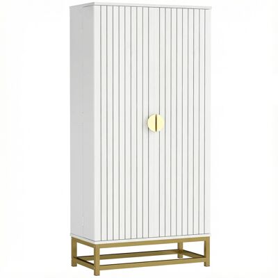 OEM Armoire De Cuisine Meuble Cuisine Rangement Avec 12 Étagères À Portes, Étagères Ajustables, 58x29x119,5cm, Blanc - Publicité OEM Armoire De Cuisine Meuble Cuisine Rangement Avec 12 Étagères À Portes, Étagères Ajustables, 58x29x119,5cm, Blanc - Publicité