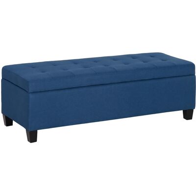 OEM Banc De Rangement, Pouf Rembourré, Banc D'Entrée, Design Capitonné, 125,1 Cm X 48,9 Cm X 41,3 Cm, Bleu - Publicité OEM Banc De Rangement, Pouf Rembourré, Banc D'Entrée, Design Capitonné, 125,1 Cm X 48,9 Cm X 41,3 Cm, Bleu - Publicité