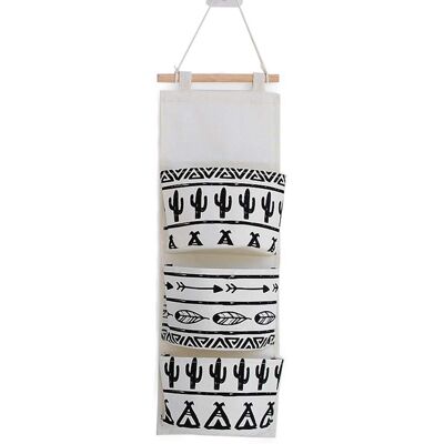 ALVIOR Organisateur Murale - Sac De Rangement À 3 Compartiments En Coton Lin Pe Enduit - Pour Chambre Enfant Salle De Bain Chambre À Coucher - 1 Pièce - Publicité ALVIOR Organisateur Murale - Sac De Rangement À 3 Compartiments En Coton Lin Pe Enduit - Pour Chambre Enfant Salle De Bain Chambre À Coucher - 1 Pièce - Publicité