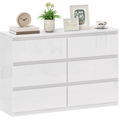 DEVOKO Commode De Rangement, Blanc, 112 X 34 X 75 Cm, Avec Tiroirs, Pour Chambre Salon, Rangement Maison, Petits Espaces - Publicité DEVOKO Commode De Rangement, Blanc, 112 X 34 X 75 Cm, Avec Tiroirs, Pour Chambre Salon, Rangement Maison, Petits Espaces - Publicité