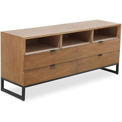 MENZZO Meuble Tv Panara L150cm Bois D'Acacia Patiné - Publicité MENZZO Meuble Tv Panara L150cm Bois D'Acacia Patiné - Publicité