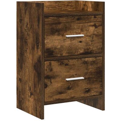 Tables De Chevet Chêne Fumé 40 X 30 X 60 Cm Bois D'Ingénierie Vidaxl - Publicité Tables De Chevet Chêne Fumé 40 X 30 X 60 Cm Bois D'Ingénierie Vidaxl - Publicité