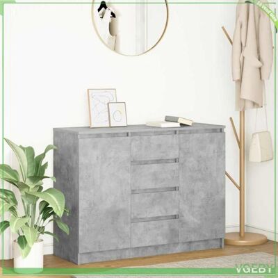 OEM Buffet Gris Béton 100,5×35×76 Cm – 2 Portes, 4 Tiroirs, Bois D'Ingénierie - Publicité OEM Buffet Gris Béton 100,5×35×76 Cm – 2 Portes, 4 Tiroirs, Bois D'Ingénierie - Publicité