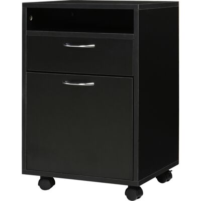 OEM Homcom Caisson De Bureau Rangement Bureau Sur Roulettes Tiroir Placard Niche Panneaux Particules Noir - Publicité OEM Homcom Caisson De Bureau Rangement Bureau Sur Roulettes Tiroir Placard Niche Panneaux Particules Noir - Publicité