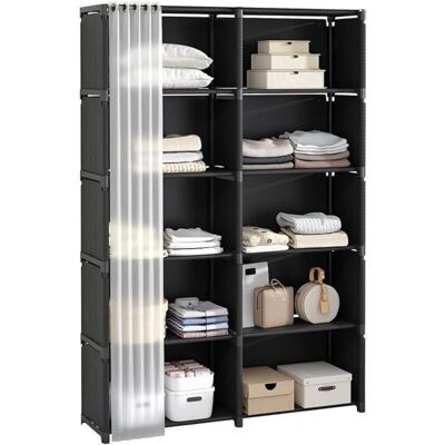 OEM Étagère De Rangement À 6 Étages. Compartiments Avec Rideaux. Bibliothèque Portable. Noire. Meuble De Rangement Multifonctionnel. Idéale Pour Bureau. Chambre Et Salle De Bain. Publicité OEM Étagère De Rangement À 6 Étages. Compartiments Avec Rideaux. Bibliothèque Portable. Noire. Meuble De Rangement Multifonctionnel. Idéale Pour Bureau. Chambre Et Salle De Bain. Publicité