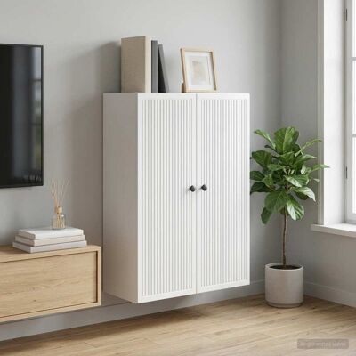 Armoire Murale Blanc 66 X 34,5 X 90 Cm Bois D'Ingénierie Vidaxl - Publicité Armoire Murale Blanc 66 X 34,5 X 90 Cm Bois D'Ingénierie Vidaxl - Publicité