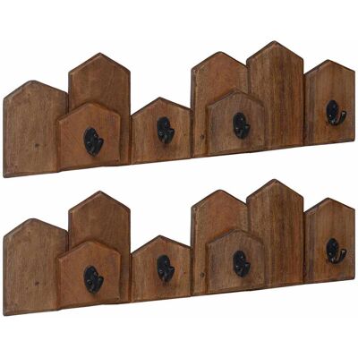 DESIGN IN Cintre Marron 48 X 8 X 15 Cm Bois De Mahogany Massif - Publicité DESIGN IN Cintre Marron 48 X 8 X 15 Cm Bois De Mahogany Massif - Publicité