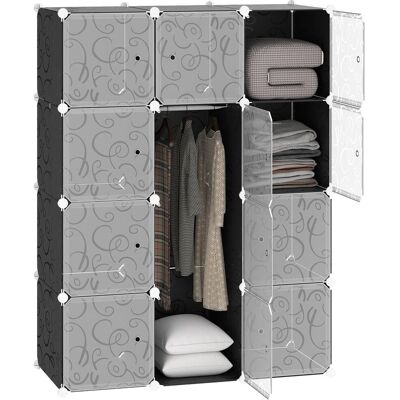 OEM Système D'Étagères Modulable Pour Dressing Avec 2 Grands Et 9 Petits Casiers – Étagère À Casiers Diy, Range-chaussures, Étagère De Rangement Pour Livres Et Jouets – Noir – 111 X 47 X 145 Cm - Publicité OEM Système D'Étagères Modulable Pour Dressing Avec 2 Grands Et 9 Petits Casiers – Étagère À Casiers Diy, Range-chaussures, Étagère De Rangement Pour Livres Et Jouets – Noir – 111 X 47 X 145 Cm - Publicité