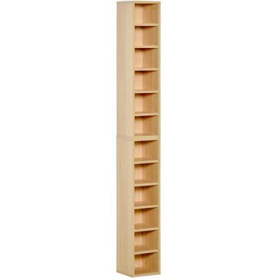 OEM Lot De 2 Étagères Colonnes Armoire De Rangement Cd-dvd 6 + 6 Compartiments Dim. 21l X 19l X 88h Cm Capacité Max. 160 Cd Coloris Hêtre - Publicité OEM Lot De 2 Étagères Colonnes Armoire De Rangement Cd-dvd 6 + 6 Compartiments Dim. 21l X 19l X 88h Cm Capacité Max. 160 Cd Coloris Hêtre - Publicité