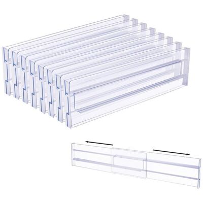 OEM Séparateurs De Tiroirs Réglables, Lot De 8 (27,2-52 Cm), Séparateur De Tiroir Transparent, Organisateur De Tiroirs Pour Rangement De Cuisine, Commode-dou - Publicité OEM Séparateurs De Tiroirs Réglables, Lot De 8 (27,2-52 Cm), Séparateur De Tiroir Transparent, Organisateur De Tiroirs Pour Rangement De Cuisine, Commode-dou - Publicité