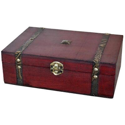FATRD Boîte À Bijoux Vintage En Bois, Coffre Au Trésor, Boîte De Rangement Pour Bijoux, Organisateur - Publicité FATRD Boîte À Bijoux Vintage En Bois, Coffre Au Trésor, Boîte De Rangement Pour Bijoux, Organisateur - Publicité