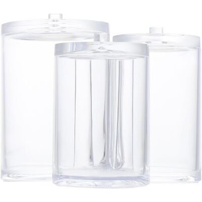 PUNNYB De Rangement Transparente En Acrylique Pour Cotons Tiges - Publicité PUNNYB De Rangement Transparente En Acrylique Pour Cotons Tiges - Publicité