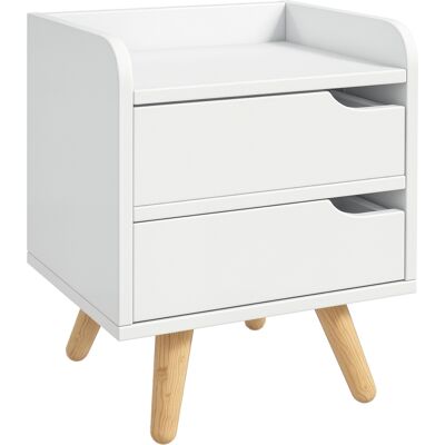 Commode De Rangement Irovami Pour Chambre, Commode Moderne À 2 Tiroirs, Design Épuré, Bois Blanc, Pieds En Pin, 33 X 28 X 42 Cm, Blanc - Publicité Commode De Rangement Irovami Pour Chambre, Commode Moderne À 2 Tiroirs, Design Épuré, Bois Blanc, Pieds En Pin, 33 X 28 X 42 Cm, Blanc - Publicité
