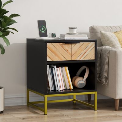ACKERMAN Table De Chevet Moderne Avec Un Tiroir Et Un Compartiment Ouvert, Adapté Pour Salon, Chambre À Coucher Et Couloir, 43 X 40 X 55 Cm, 1 Pièce - Publicité ACKERMAN Table De Chevet Moderne Avec Un Tiroir Et Un Compartiment Ouvert, Adapté Pour Salon, Chambre À Coucher Et Couloir, 43 X 40 X 55 Cm, 1 Pièce - Publicité