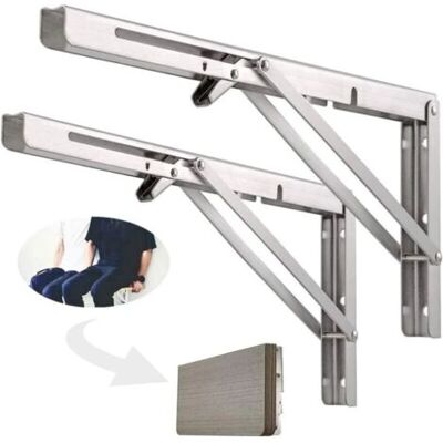 OEM Étagère Murale Pliante 500 Mm – Acier Inoxydable 304 – Charge Maximale 181 Kg – Support Pliant Pour Établi – Lot De 2 Pièces - Publicité OEM Étagère Murale Pliante 500 Mm – Acier Inoxydable 304 – Charge Maximale 181 Kg – Support Pliant Pour Établi – Lot De 2 Pièces - Publicité