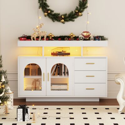 ACKERMAN 323704705waa) Buffet/meuble-bar Led, 120 Cm, Meuble À Tiroirs, Buffet De Salon, Meuble De Cuisine Laqué Brillant Avec 16 Lumières De Couleur Pour La Salle À Manger (blanc) - Publicité ACKERMAN 323704705waa) Buffet/meuble-bar Led, 120 Cm, Meuble À Tiroirs, Buffet De Salon, Meuble De Cuisine Laqué Brillant Avec 16 Lumières De Couleur Pour La Salle À Manger (blanc) - Publicité