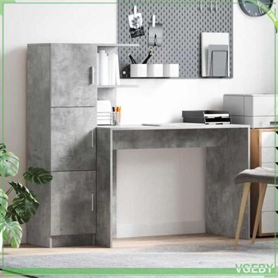 OEM Bureau - 7291712456039 - Gris Béton - Bois D'Ingénierie - Rangement 6 Étagères 2 Portes - Publicité OEM Bureau - 7291712456039 - Gris Béton - Bois D'Ingénierie - Rangement 6 Étagères 2 Portes - Publicité