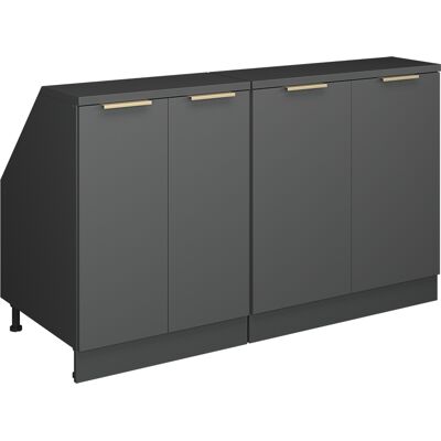 Ensembles De Meuble De Rangement Sous Pente Rion, Anthracite-or, 140cm Lot De 2 Caissons 60 Cm De Profondeur, Vicco - Publicité Ensembles De Meuble De Rangement Sous Pente Rion, Anthracite-or, 140cm Lot De 2 Caissons 60 Cm De Profondeur, Vicco - Publicité