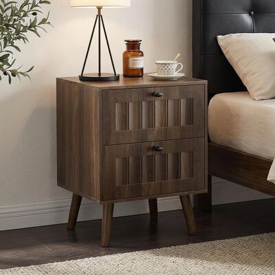 OEM Moderner Nachttisch Im Mittelalterlichen Stil Mit Zwei Schubladen, Beine Aus Massivholz, Schlafzimmer-nachttisch/beistelltisch, 43,5 X 40 X 57,5 cm, Walnussfarbe,1 Stück - Publicité OEM Moderner Nachttisch Im Mittelalterlichen Stil Mit Zwei Schubladen, Beine Aus Massivholz, Schlafzimmer-nachttisch/beistelltisch, 43,5 X 40 X 57,5 cm, Walnussfarbe,1 Stück - Publicité
