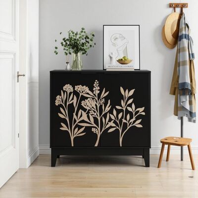 OEM Buffet Vintage De 80 Cm Avec Meubles Sculptés, Meuble De Rangement Décoratif À 2 Portes Et Étagères Réglables, Meuble En Bois Décoratif Avec Espace De Rangement Pour Salon, Cuisine, Salle À Manger - Publicité OEM Buffet Vintage De 80 Cm Avec Meubles Sculptés, Meuble De Rangement Décoratif À 2 Portes Et Étagères Réglables, Meuble En Bois Décoratif Avec Espace De Rangement Pour Salon, Cuisine, Salle À Manger - Publicité