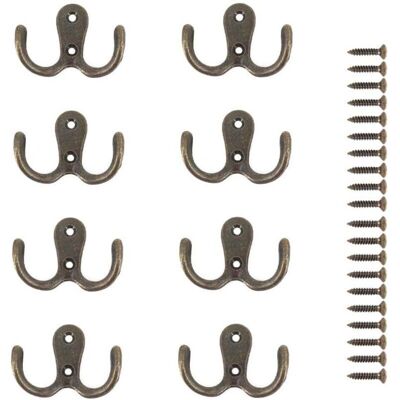 PELTOR (bronze)8 Pièces Crochet A Vis Double Métal Crochets Et Patères Rangement Pour La Maison Étagères Tiroirs Casiers Bain - Publicité PELTOR (bronze)8 Pièces Crochet A Vis Double Métal Crochets Et Patères Rangement Pour La Maison Étagères Tiroirs Casiers Bain - Publicité