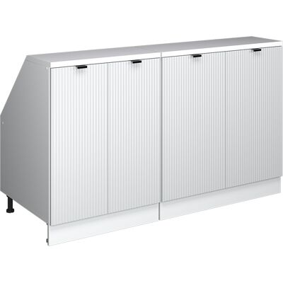 Ensembles De Meuble De Rangement Sous Pente Rion, Blanc Cannelé, 140cm Lot De 2 Caissons 60 Cm De Profondeur, Vicco - Publicité Ensembles De Meuble De Rangement Sous Pente Rion, Blanc Cannelé, 140cm Lot De 2 Caissons 60 Cm De Profondeur, Vicco - Publicité