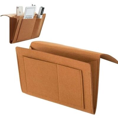 Bunthaus Rangement Feutre Table De Nuit Suspendue Chevet Suspendu Vide Poche Lit De Rangement Suspendu Lit Sac Sac Pochette Pour Téléphone Journal Stylo Magazine (brun) - Publicité Bunthaus Rangement Feutre Table De Nuit Suspendue Chevet Suspendu Vide Poche Lit De Rangement Suspendu Lit Sac Sac Pochette Pour Téléphone Journal Stylo Magazine (brun) - Publicité