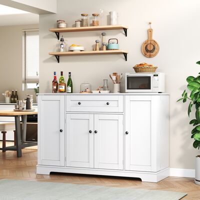 ACKERMAN Buffet De Cuisine Multifonctionnel – Buffet De 138 Cm Avec Tiroir, Portes Et Étagères Réglables – Design Moderne Avec Dispositif Anti-basculement, Idéal Pour La Cuisine, Le Salon Et La Chambre - Publicité ACKERMAN Buffet De Cuisine Multifonctionnel – Buffet De 138 Cm Avec Tiroir, Portes Et Étagères Réglables – Design Moderne Avec Dispositif Anti-basculement, Idéal Pour La Cuisine, Le Salon Et La Chambre - Publicité