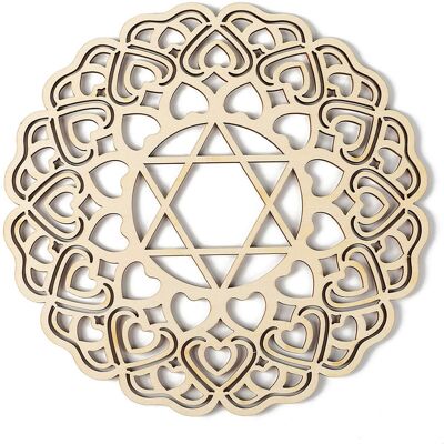 Generic Chakra Du Cœur - Décoration Murale En Bois - 28 Cm - Géométrie Sacrée - Symbole Spirituel Pour Yoga, Méditation, Maison, Chambre À Coucher, Salon - Publicité Generic Chakra Du Cœur - Décoration Murale En Bois - 28 Cm - Géométrie Sacrée - Symbole Spirituel Pour Yoga, Méditation, Maison, Chambre À Coucher, Salon - Publicité