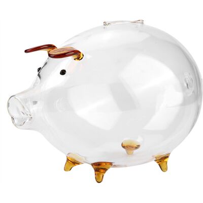 TOOLTEK Jeffergarden Verre Transparent Pig Coin Saver Bank Piggy Money Saving Box Enfants Cadeau - Publicité TOOLTEK Jeffergarden Verre Transparent Pig Coin Saver Bank Piggy Money Saving Box Enfants Cadeau - Publicité