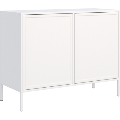 Selsey Velveto – Buffet 2 Portes – Blanc – 100cm - Publicité Selsey Velveto – Buffet 2 Portes – Blanc – 100cm - Publicité