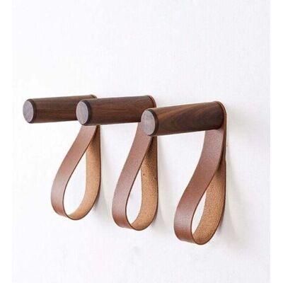 OEM (noyer Lot De 3)patère Murale En Cuir Crochets Muraux En Bois Porte-manteau Mural Pour Accrocher Sac Serviettes Et Manteaux Décoration Scandinave Design Moderne - Publicité OEM (noyer Lot De 3)patère Murale En Cuir Crochets Muraux En Bois Porte-manteau Mural Pour Accrocher Sac Serviettes Et Manteaux Décoration Scandinave Design Moderne - Publicité
