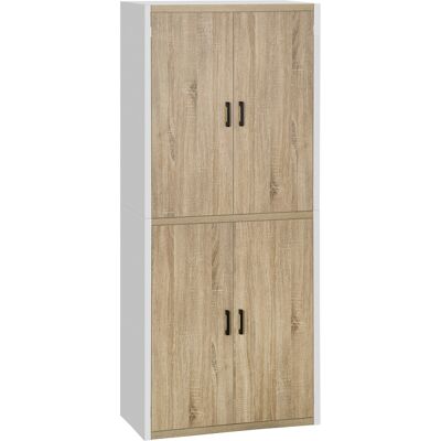 ARRIGONI Armoire De Cuisine Garde-manger Bois Mdf Avec 4 Etageres Reglables Et 4 Portes 80x40x182 Cm - Publicité ARRIGONI Armoire De Cuisine Garde-manger Bois Mdf Avec 4 Etageres Reglables Et 4 Portes 80x40x182 Cm - Publicité