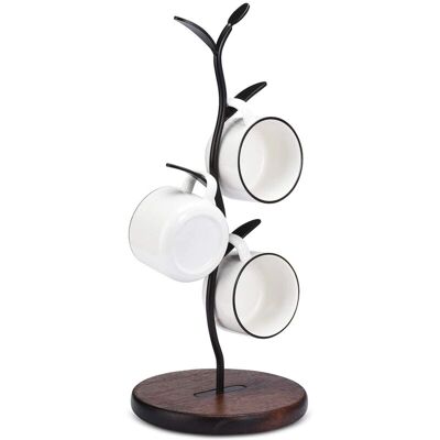 OEM Support Pour Tasse À Café En Forme D'Arbre - Étagère De Rangement Pour Comptoir Et Plan De Travail - Accessoires De Bar Et Organiseur De Cuisine - Noir (4 Crochets) - Publicité OEM Support Pour Tasse À Café En Forme D'Arbre - Étagère De Rangement Pour Comptoir Et Plan De Travail - Accessoires De Bar Et Organiseur De Cuisine - Noir (4 Crochets) - Publicité