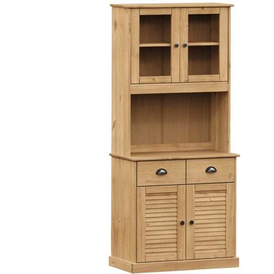 Maison Exclusive - Buffet Haut Vigo 78x40x175 Cm Bois Massif De Pin - Publicité Maison Exclusive - Buffet Haut Vigo 78x40x175 Cm Bois Massif De Pin - Publicité