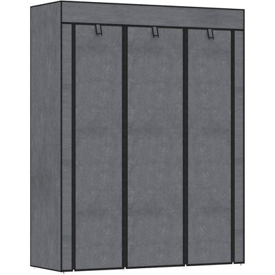 OEM Armoire Penderie Multi-rangement - 8 Étagères, 2 Barres - Non Tissé Gris - Publicité OEM Armoire Penderie Multi-rangement - 8 Étagères, 2 Barres - Non Tissé Gris - Publicité