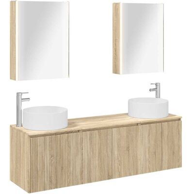 Ensemble D'Armoire De Salle De Bain 5 Pcs Chêne Sonoma Vidaxl - Publicité Ensemble D'Armoire De Salle De Bain 5 Pcs Chêne Sonoma Vidaxl - Publicité