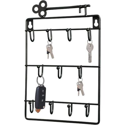 OEM Porte Clés Mural Métal, Avec 11 Crochets Fonctionnel Key Rack, Porte-clés Mural Home Décoratif, Pour Entrée, Vestiaire, Bureau, Chambre (noir) - Publicité OEM Porte Clés Mural Métal, Avec 11 Crochets Fonctionnel Key Rack, Porte-clés Mural Home Décoratif, Pour Entrée, Vestiaire, Bureau, Chambre (noir) - Publicité