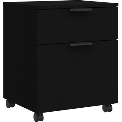 DESIGN IN Classeur Mobile Avec Roues Noir 45x38x54 Cm Bois D'Ingénierie - Publicité DESIGN IN Classeur Mobile Avec Roues Noir 45x38x54 Cm Bois D'Ingénierie - Publicité