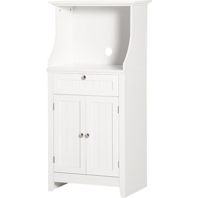 OEM Meuble Armoire Micro-ondes Pour Cuisine Avec 1 Tiroir, 2 Portes 60 X 40 X 122,5 Cm - Mdf - Blanc - Publicité OEM Meuble Armoire Micro-ondes Pour Cuisine Avec 1 Tiroir, 2 Portes 60 X 40 X 122,5 Cm - Mdf - Blanc - Publicité