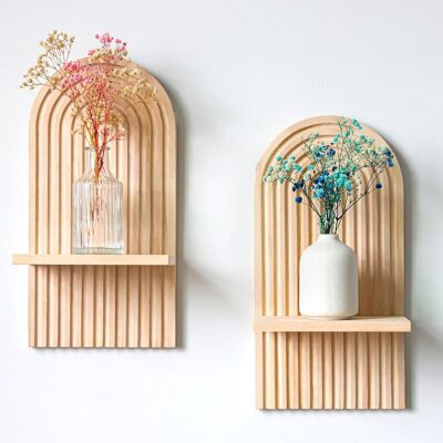 HDINTY 2 Pcs Étagères En Bois Pour La Décoration Murale Étagère Murale Bohème Moderne Support Mural En Bois Bohème Style Étagère Pour La Cuisine, La Chambre, La Salle De Bain, Salon,dortoir - Publicité HDINTY 2 Pcs Étagères En Bois Pour La Décoration Murale Étagère Murale Bohème Moderne Support Mural En Bois Bohème Style Étagère Pour La Cuisine, La Chambre, La Salle De Bain, Salon,dortoir - Publicité