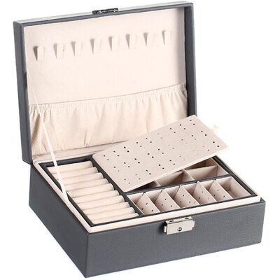 MIXHOME Coffret À Bijoux Multifonction En Cuir Pu, Double Couche, Grande Capacité, Organisateur De Bijoux - Publicité MIXHOME Coffret À Bijoux Multifonction En Cuir Pu, Double Couche, Grande Capacité, Organisateur De Bijoux - Publicité
