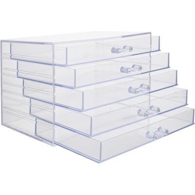 SLOWMOOSE Boîte De Rangement Pour Produits Pour Les Ongles Avec Tiroir Coulissant, Organisateur D'Accessoires Pour Les Ongles À Plusieurs Niveaux Pour Salon - Publicité SLOWMOOSE Boîte De Rangement Pour Produits Pour Les Ongles Avec Tiroir Coulissant, Organisateur D'Accessoires Pour Les Ongles À Plusieurs Niveaux Pour Salon - Publicité