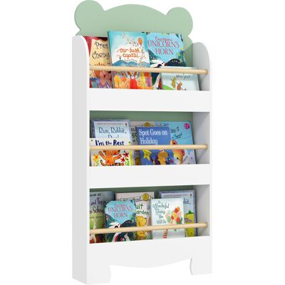 ARRIGONI Bibliothèque Pour Enfant, Rangement Livre Enfant 3 Niveaux Pour Salle De Jeux, Chambre D'Enfant, Vert - Publicité ARRIGONI Bibliothèque Pour Enfant, Rangement Livre Enfant 3 Niveaux Pour Salle De Jeux, Chambre D'Enfant, Vert - Publicité