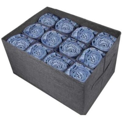 ABYSSE (1 Pc) Organisateur De Garde-robe Gris, Organisateur De Vêtements À 12 Compartiments Pour Vêtements, Jeans, Pantalons, Pulls, Serviettes, T-shirts, Rangement D'Armoire, Organisateur De Placard - Publicité ABYSSE (1 Pc) Organisateur De Garde-robe Gris, Organisateur De Vêtements À 12 Compartiments Pour Vêtements, Jeans, Pantalons, Pulls, Serviettes, T-shirts, Rangement D'Armoire, Organisateur De Placard - Publicité