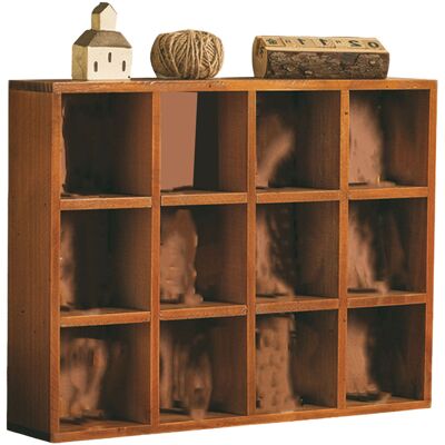 MCKENSA Étagère Murale Rétro En Bois Pour Figurines, 12 Compartiments, Idéale Pour La Chambre À Coucher. Publicité MCKENSA Étagère Murale Rétro En Bois Pour Figurines, 12 Compartiments, Idéale Pour La Chambre À Coucher. Publicité