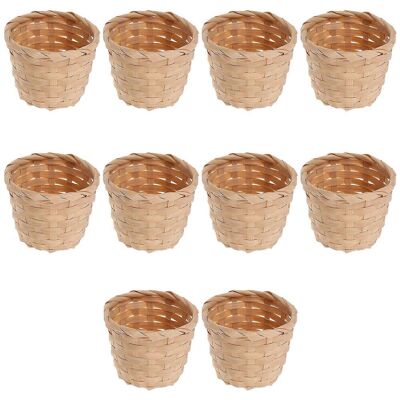 LISATR Lot De 10 Paniers Ruraux Tressés Pour La Composition De Fruits, Paniers De Rangement Portables-7.50x7.50x6.00cm-khaki - Publicité LISATR Lot De 10 Paniers Ruraux Tressés Pour La Composition De Fruits, Paniers De Rangement Portables-7.50x7.50x6.00cm-khaki - Publicité