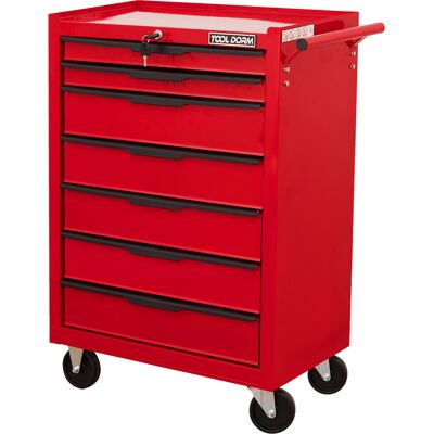ACKERMAN Tool Cabinet Tool Cart 615mm Length With 7 Drawers And Wheels, Metal Rolling Tool Box Locked Drawers Storage Organizer Cabinet For Garage, Warehouse, Repair Shop, Workshop, Red Color - Publicité ACKERMAN Tool Cabinet Tool Cart 615mm Length With 7 Drawers And Wheels, Metal Rolling Tool Box Locked Drawers Storage Organizer Cabinet For Garage, Warehouse, Repair Shop, Workshop, Red Color - Publicité