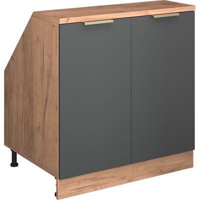 Meuble De Rangement Sous Pente Rion, Anthracite-or, 80x81.6cm 2 Portes, 60 Cm De Profondeur, Vicco - Publicité Meuble De Rangement Sous Pente Rion, Anthracite-or, 80x81.6cm 2 Portes, 60 Cm De Profondeur, Vicco - Publicité